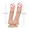 Realistic Double Ended Dildo Dual Sided Headed Penetration Simulated Penile Sucker Sex Toy For Woman