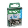 Vis - SPAX - Tête Fraisée Torx - Inox - Diam. 4 Mm - Long. 30 Mm - Lot De 25