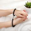 2Pcs Unisex Bracelets Beaded Magnetic Jewelry Frosted Stone Anti-fade Bangles for Dating