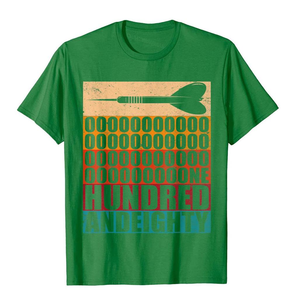 Vintage Darts Retro Arrow 180 One Hundred And Eighty TShirt Kawaii Rife Tight Tees Cotton T Shirts For Unisex Geek
