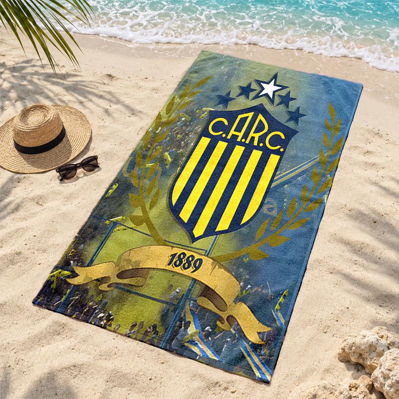 Пляжное полотенце Rosario Central Быстросохнущее, не прилипает песок, легкое, для путешествий, плавания, кемпинга