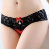 Сексуальные женские трусики, нижнее белье, бразильские стринги, кружевное бикини для девочек, бесшовные, ультранизкая посадка, с бантиком, женские, XS-L 2217