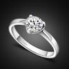 Sweet Temperament Heart Ring Women'S Platinum Plated Simple Ring Girlfriend Girlfriend Gift