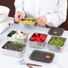 Набор из 4 контейнеров для хранения продуктов из нержавеющей стали, утолщенные, герметичные, штабелируемые, для организации пространства в холодильнике, морозильной камере и кладовой.