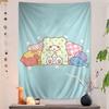 Cute Cartoon Marumofubiyori Cartoon Tapestry for Living Room Home Dorm Decor INS Home Decor