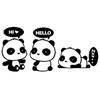 Милая мультяшная панда, декоративная наклейка на окно, дверь, настенный выключатель, съемная наклейка AVE