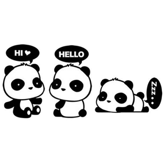 Милая мультяшная панда, декоративная наклейка на окно, дверь, настенный выключатель, съемная наклейка AVE