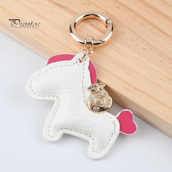 Автомобильный брелок из искусственной кожи, изысканная мини-сумка, стильный прочный подарок, модный декоративный дизайн, брелок с лошадью