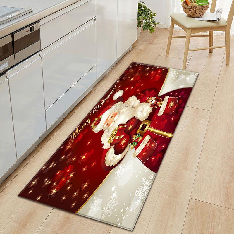 Cheerful Christmas Decor Mat In Lively Colors Ideal For Kitchen And Bedroom Use