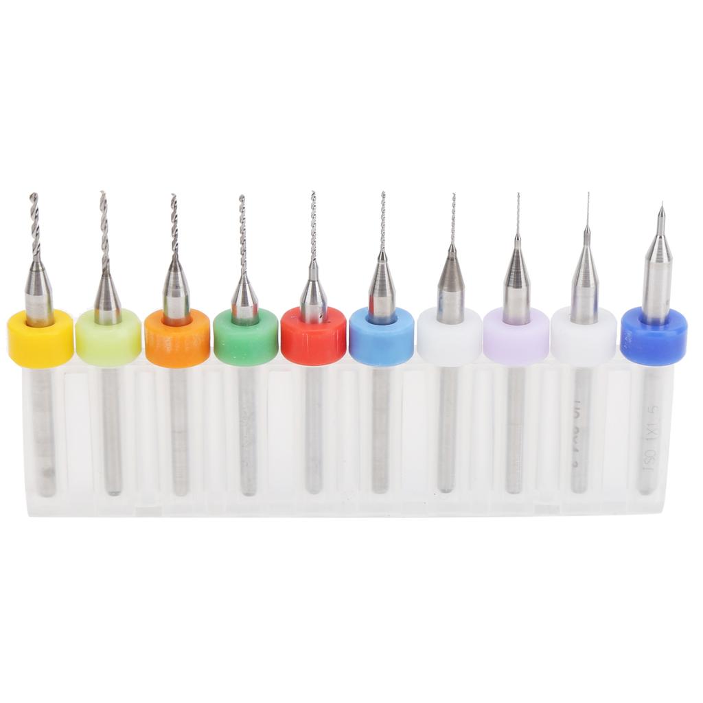 10pcs Hard Alloy Micro Drill Bits Circuit Board Rotary Tool UltraThin Drilling Chuck Pin