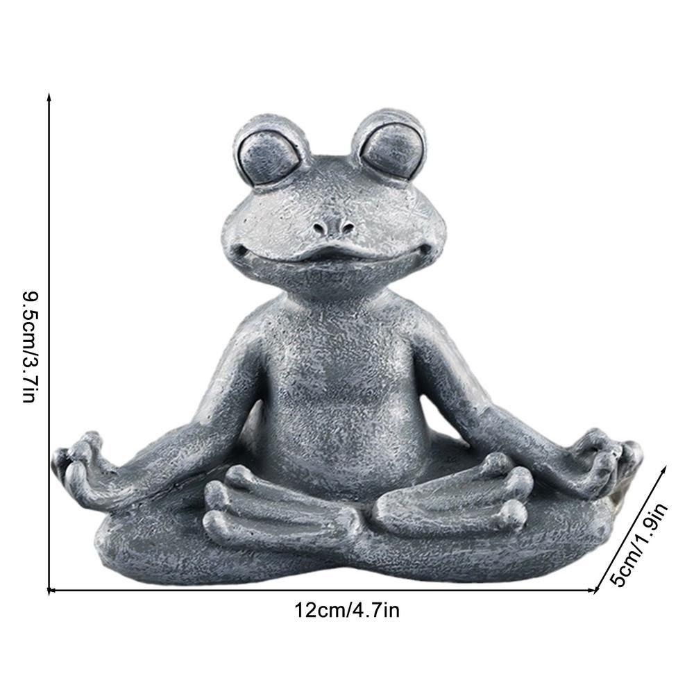 Chinese Style Frog Figurine Resin Craft Resin Yoga Frog Cute Frog Garden Statue  Living Room