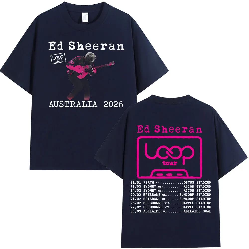 Ed Sheeran Printed Tshirt Australia Tour Merchandise Clothing Tshirt for Unisex and Women Fashionable and Popular Music Tshirt