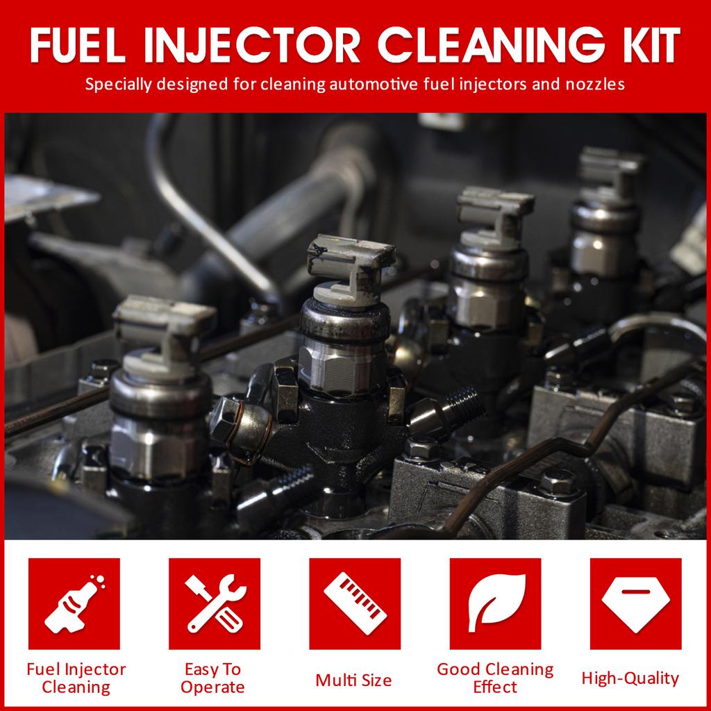 Car Fuel Injector Cleaner Kits Universal Fuel Nozzle Injector Flush Cleaner Adapter Auto Fuel Injector Tester Cleaner Tools
