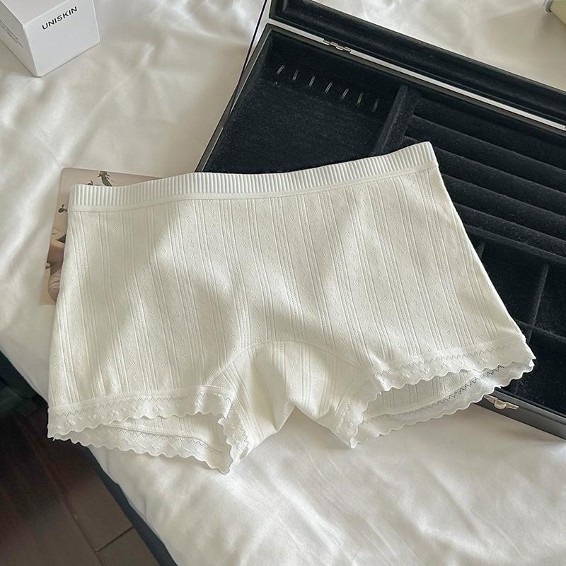 Женское Весенне-Осеннее Цветочное Белье из Чистого Хлопка, Дышащее, Без Следов, Не Закатывается, Защита от Света, Плоский Угол