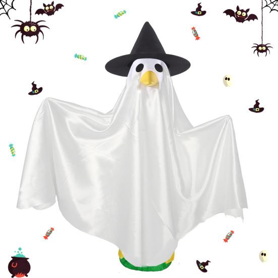 Halloween Porch Goose Outfit For 23" Goose Statue Spooky Ghost