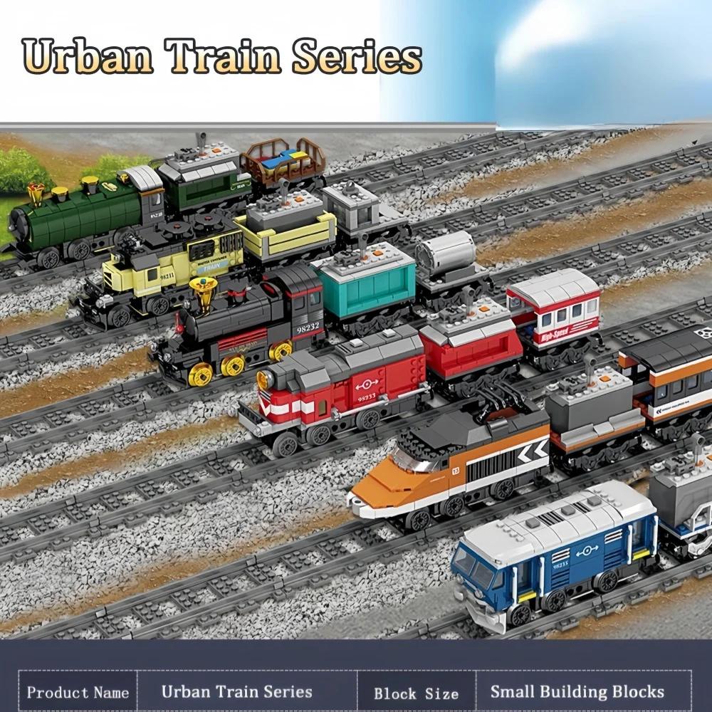 Игрушки-конструкторы «Движущийся поезд» с мотором – Идеально для транспортных средств – Сумасшедшие Мальчики Развивают Практические Навыки Понимание Железнодорожного Транспорта