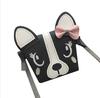 Children Bowknot Dog Shoulder Bag Baby Purse PU Leather Messenger Bag Kid Crossbody Bag Wallet