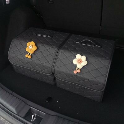 Органайзер для багажника автомобиля, большая емкость, многофункциональная сумка для хранения инструментов, кожаная складная коробка для аварийного хранения