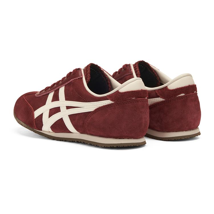 ONITSUKA TIGER Machu Racer Износостойкие Низкие Повседневные Кроссовки Унисекс Бордовые Кроссовки 1183C535-600