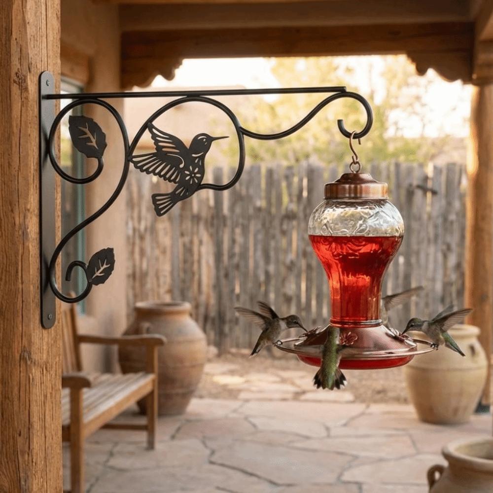 Sturdy Metal Wall Plant Hooks Heavy Duty Hanging Bracket Feeding Bird Rack  Indoor Outdoor