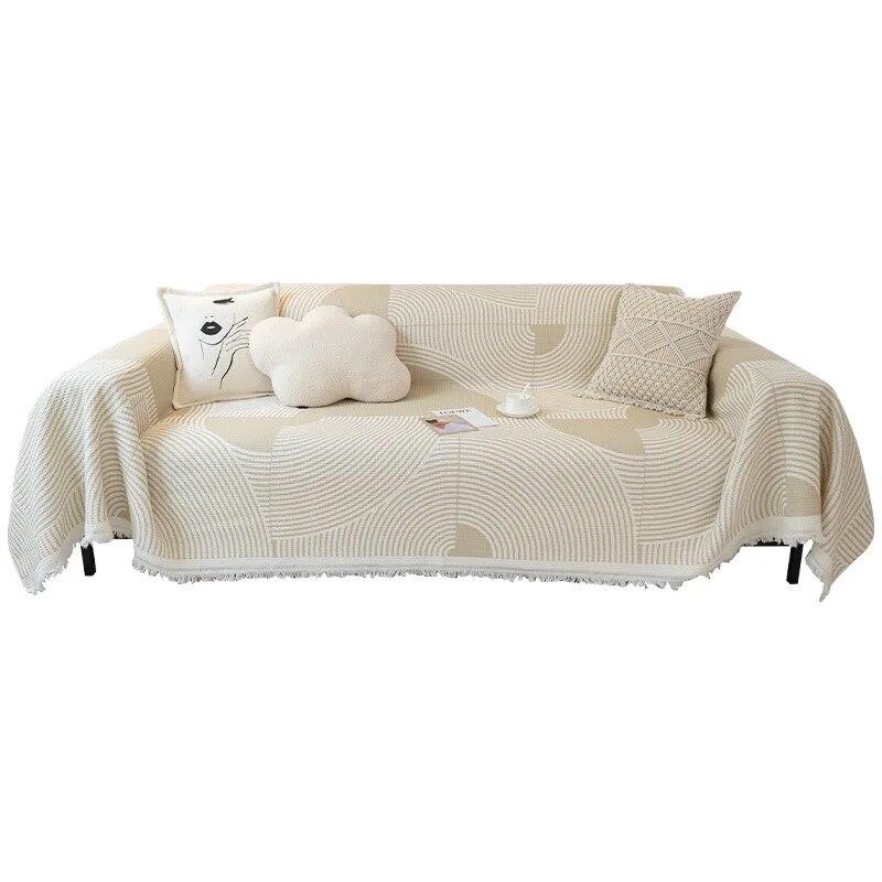 Вязаное одеяло для дивана, скандинавское простое однотонное хлопковое одеяло с хлопковой нитью, защитный чехол для дивана, покрывало, гобелен для отдыха, одеяло для пикника