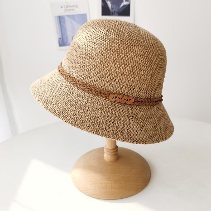 Twist Decorative Breathable Fisherman's Hat Children Spring and Summer Versatile Sunshade Basin Hat Leisure Travel Dome Hat