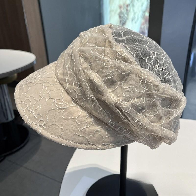 Summer Lace Breathable Baseball Cap With Wrinkled Design For Sun Protection And Fashion Casual Wear
