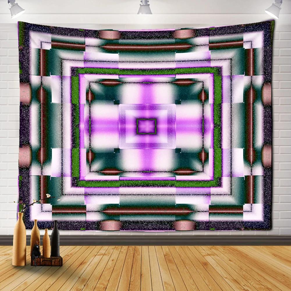 Гостиная в стиле бохо Психоделическое колдовство Общежитие Простыни Домашний декор Красочные Мандала Гобелен Настенный декор