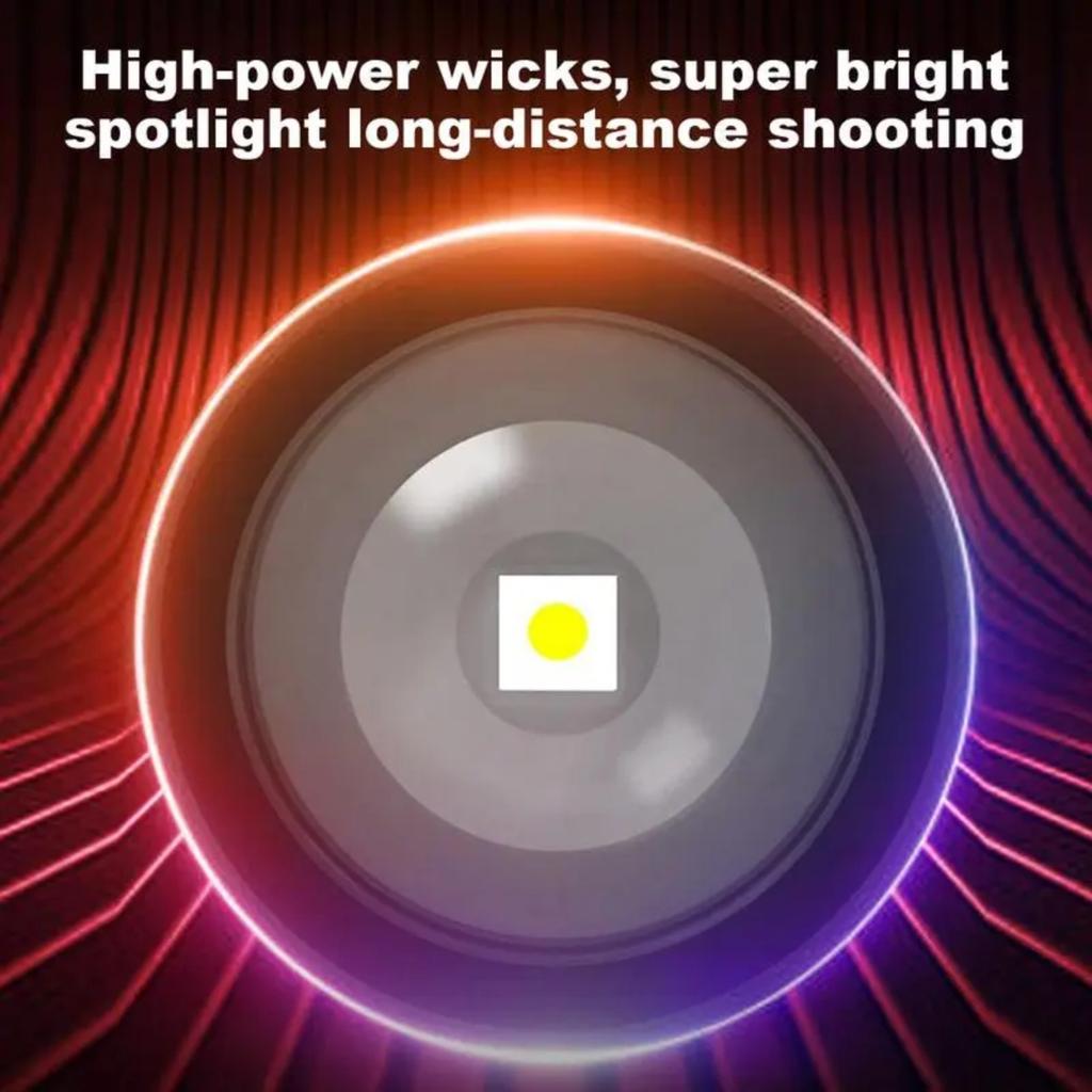 Фонарик сверхъяркий дальнего действия с мощным цифровым дисплеем аварийный фонарь перезаряжаемый уличный фонарик высокой яркости