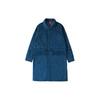 Li Ning Wade Series Washed Denim Long Sleeve Mid-Length Lapel Jacket Men Jacket Blue AJDR451-1