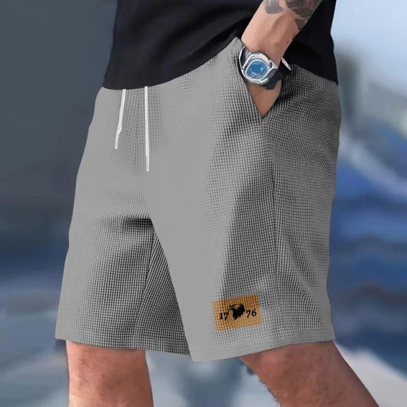Mens Loose Quick Dry Beach Shorts 3D Print Athletic Casual