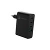 Natec GaN 100W Universal USB Charger, 3X USB-C, 1X USB-A, Black