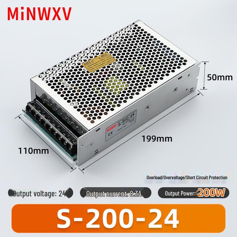 S Switch 220V AC to 12V/24V DC Transformer for Industrial Lighting Monitors.