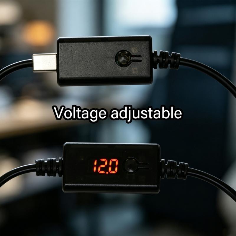 Кабель-триггер USB C PD 5.5x2.5мм 65Вт Многофункциональный шнур питания с цифровым дисплеем для светодиодной колонки