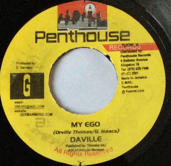 7inch Record DAVILLE - My Ego None Penthouse Recor 2001 Jamaica Reggae, Ska & Dub Used