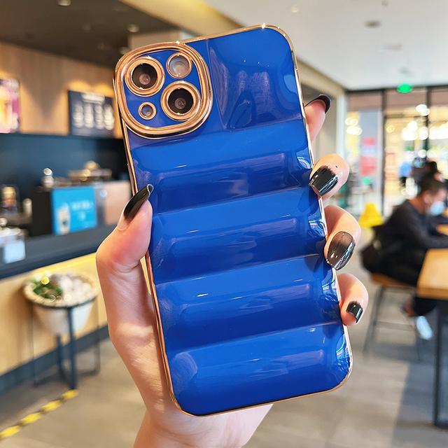 Роскошный пуховик с 6d покрытием, чехол-пуховик для Iphone 11 13 12 Pro Max Xs Xr X 7 8 Plus Se, глянцевый мягкий силиконовый чехол-бампер