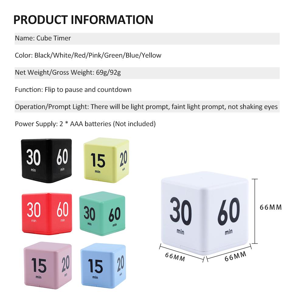 Кубические таймеры Управление временем и настройки обратного отсчета с датчиком силы тяжести Перекидной таймер 2,6 дюйма для детей