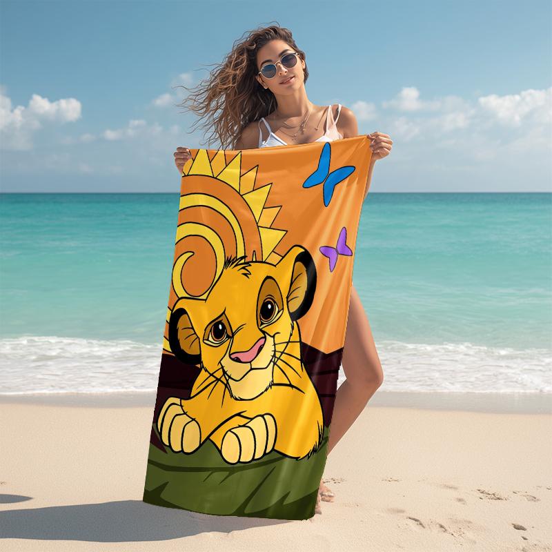 1Pc Lion Sunset Majesty Beach Towel Microfiber Beach Towel Thin Absorbent For Beach Swimming Yoga Bath Sports 0917271