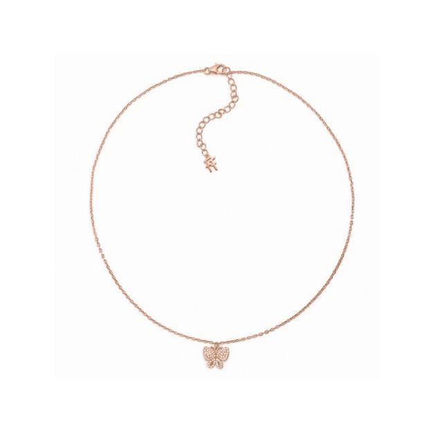 Колье - Folli Follie - 3N17S058RC - Серебро 925 пробы - 38 см - Розовый