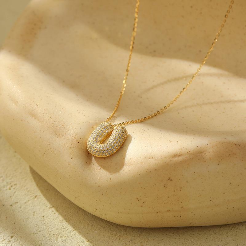 Женское ожерелье Banyan Tree из серебра 925 пробы с 26 буквами бриллиантов в форме пузыря — цепочка на ключицу в европейском и американском стиле хип-хоп.