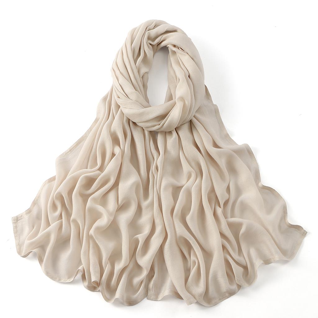 Muslim Modal Hijab Cotton Rayon Scarf for Women Double Stitching Wide Edge Rayon Shawl Islamic Thin Soft Viscose Turban Headband