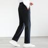 FAPAI Men's Easy-Care Elastic Waist Straight-Leg Dress Pants