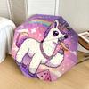 1pc Unicorn llama eating watermelon slice. Umbrella with Plastic Handle,Suitable for All Seasons Home Travel Outdoor UmbrellaDD054