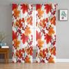 Тюлевая оконная занавеска с кленовыми листьями и ягодами для гостиной, спальни, вуаль, прозрачные шторы, кухонные шторы, занавески