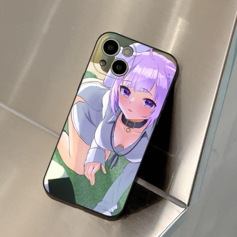 Чехол для телефона Nekomata Okayu HOLOLIVE для iPhone 14 13 11 12 Pro 8 7 Plus X 13 Pro MAX XR XS MINI SE 2020 черные чехлы