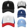 Регулируемая бейсболка с принтом буквы R, классическая Snapback, папина кепка, дышащая сетчатая кепка, для гольфа, рыбалки, активного отдыха, солнцезащитная кепка