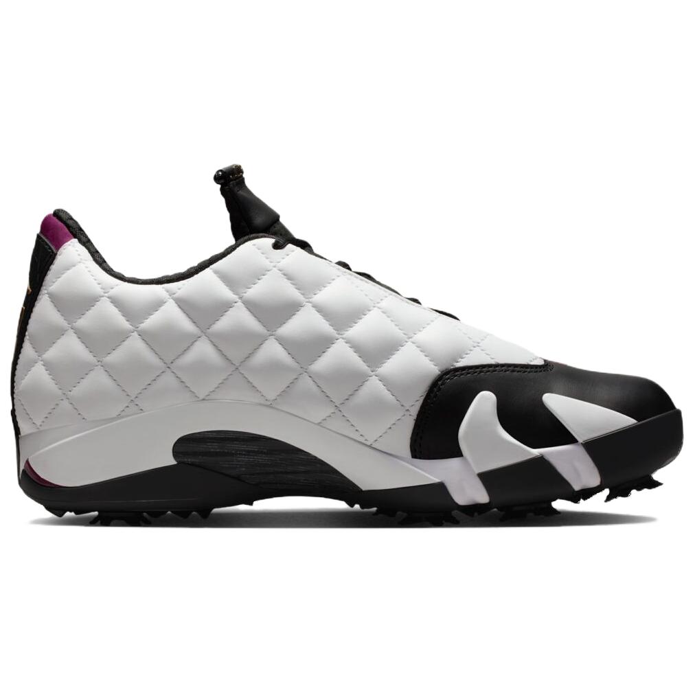 Jordan Air Jordan 14 Нескользящие Устойчивые к истиранию Средние Гольф-ботинки Унисекс Белые IB1828-100