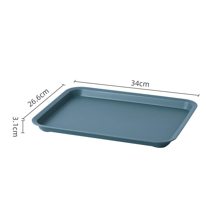 Nordic Plastic Tea Fruit Dessert Serving Tray Rectangular Kitchen Food Cake Plate Dinnerware Table Dining Organizer