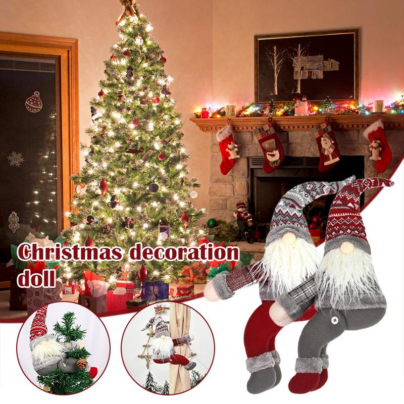 Cute Christmas Tree Topper Gnome Plush Toys Unique Xmas Party Home Decorative Doll