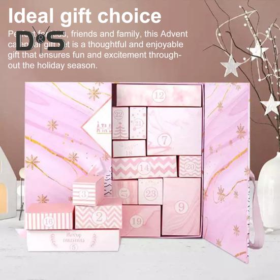 DIY Christmas Advent Calendar Boxes 2024 Empty Box To Fill 24-Day Christmas Countdown Calendar Make Fill Your Own Christmas Gift Box